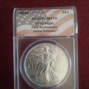 Silver Coin with Eagle Design
